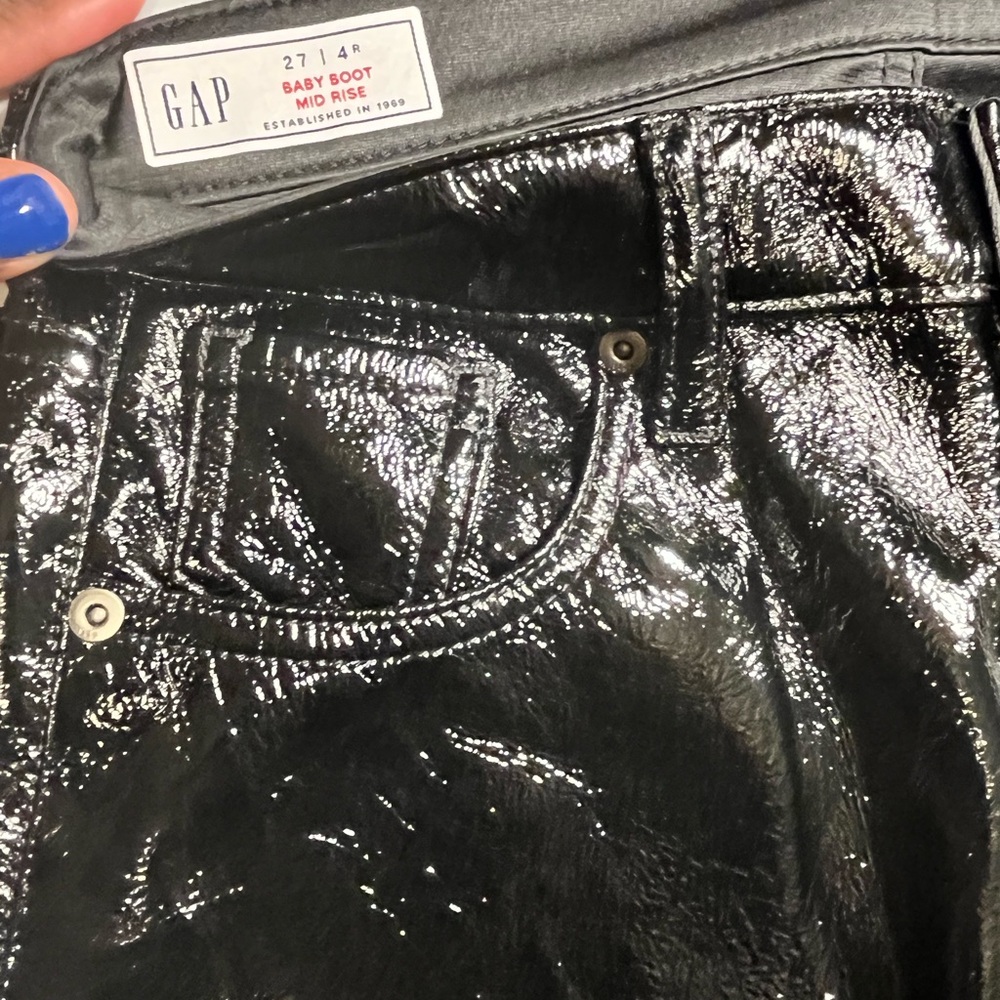 GAP Women's Shiny Black Boot Cut Jeans